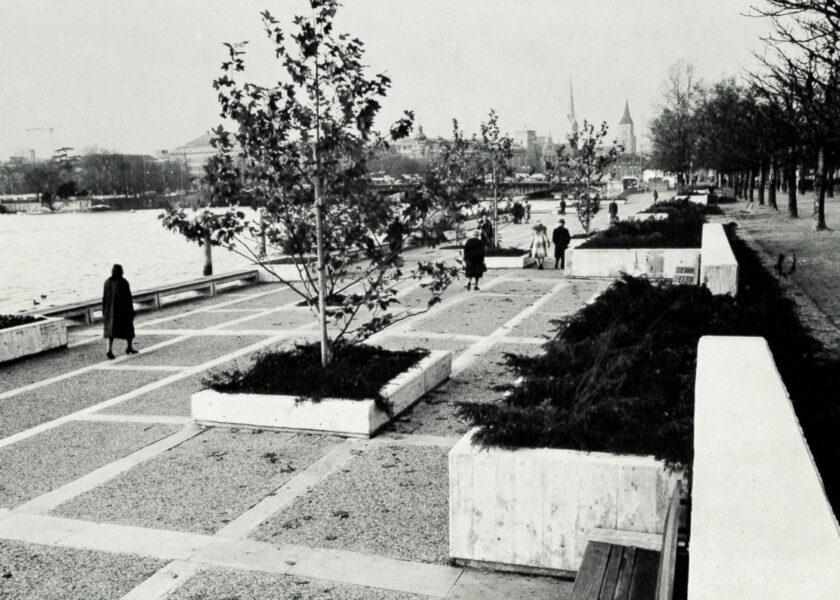 Zeitlos modern: Die Zürcher Seepromenade nach der Neugestaltung 1970.